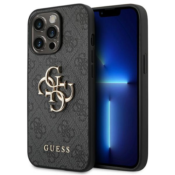 Hülle Guess iPhone 14 Pro Max 6.7" grau/grau hartcase 4G Big Metal Logo