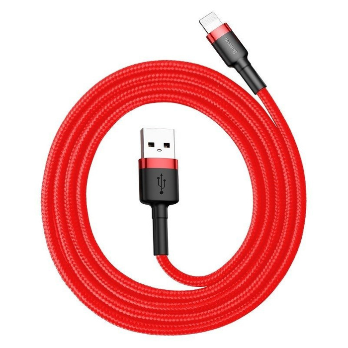 Cable Baseus Lightning USB Cafule 2.4A 1m red