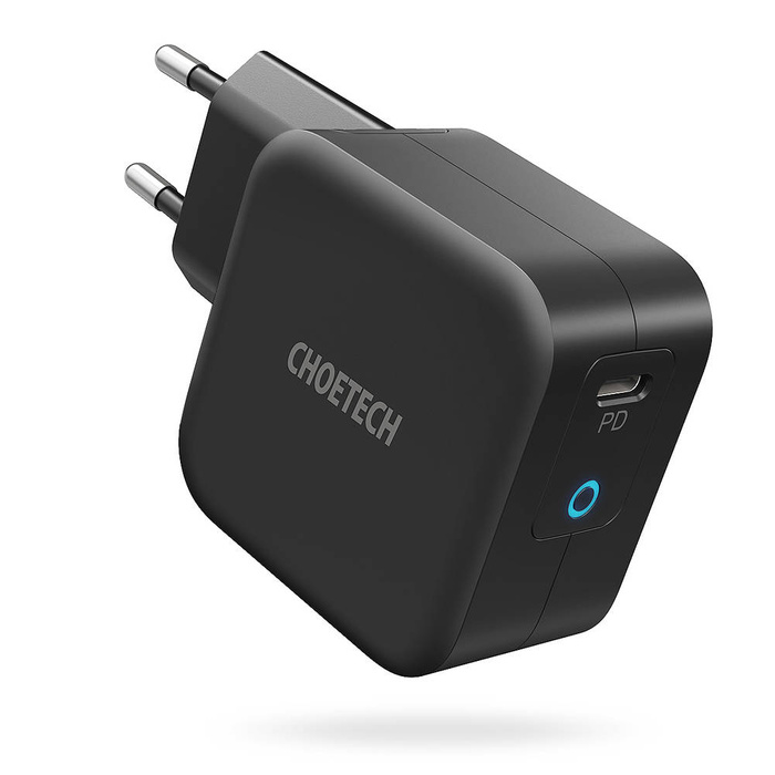 Choetech schnell ladergerät GaN USB Typ C 61W 3A Power Delivery schwarz (Q6006)
