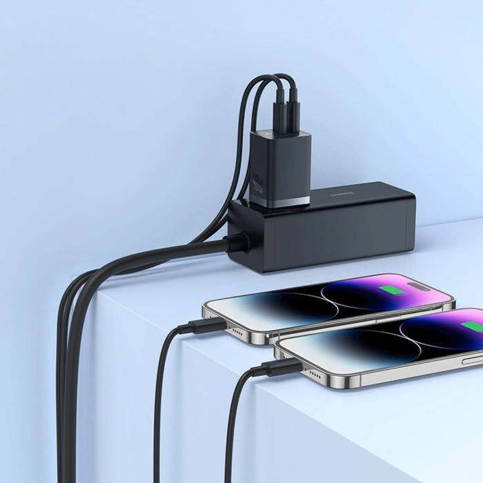 Ładowarka sieciowa Baseus GaN5 Pro 40W 2xUSB-C - czarna