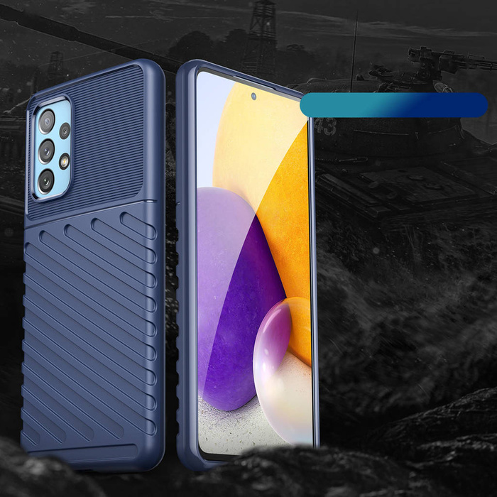 Thunder Case flexibilní pancéřovaný pouzdro kryt Samsung Galaxy A73 modrý