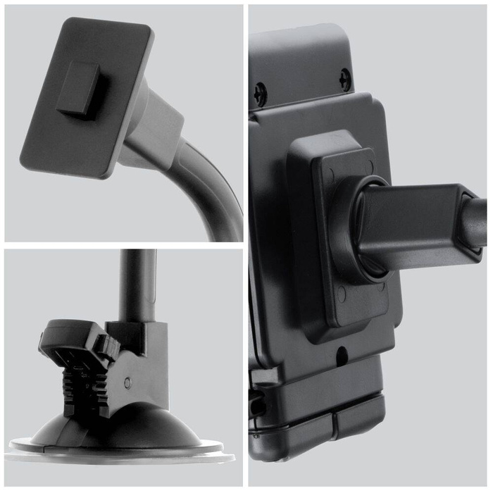 Uchwyt na telefon do samochodu uniwersalny Forcell F-Grip Regular 27 cm do szyby / deski / kratki czarny