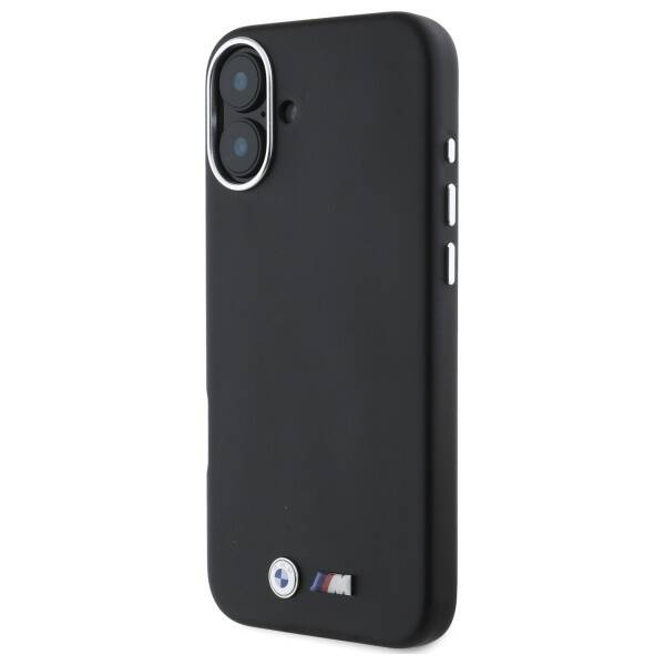 Funda BMW iPhone 16 Plus negro/negro durocase M Smooth Full Wrapped Metal MagSafe