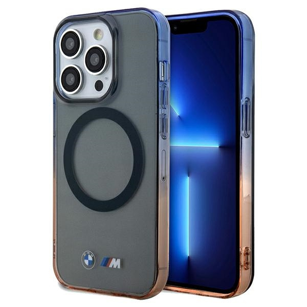 Cover BMW BMHMP15LHTGE iPhone 15 Pro 6,1" grigio/grigio durocase Paraurti Gradient MagSafe Case