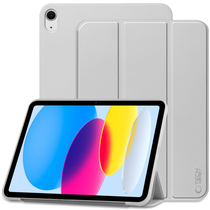 Puzdro Tech-protect Smartcase iPad 10.9 2022 Sivá