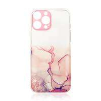 Funda de mármol para iPhone 12 Pro Max Funda de gel rosa mármol