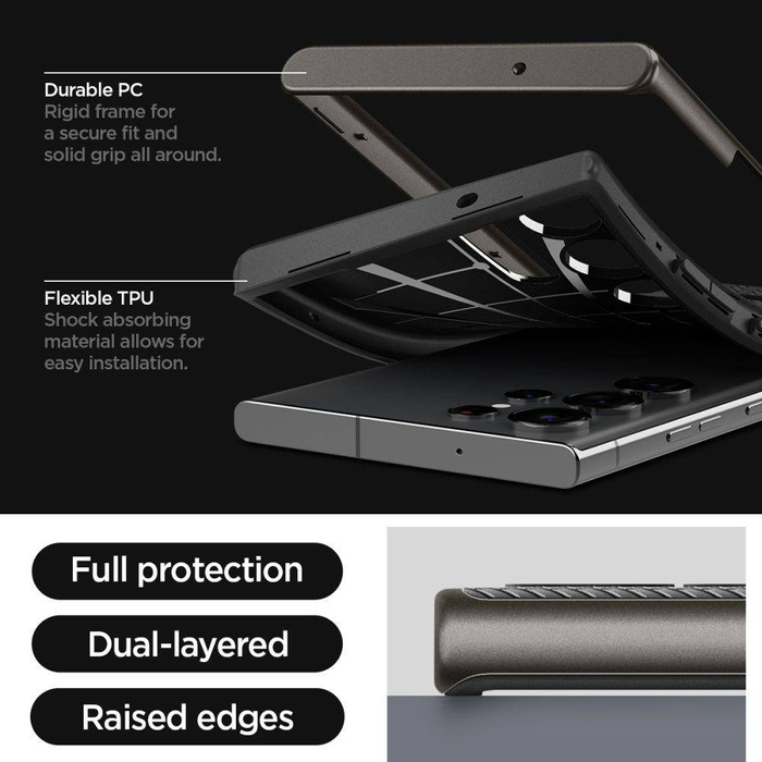 Coque Spigen Neo Hybrid GALAXY S23 ULTRA GUNMETAL