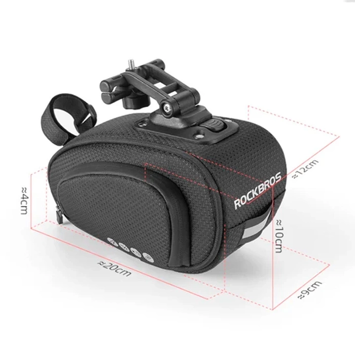 Borsa da bicicletta Rockbros C40 sotto la sella - nera