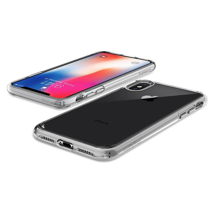 SPIGEN Ultra Hybrid Apple iPhone Xs Clear + SPIGEN Full Cover Glas Hülle