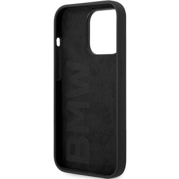 BMW BMHMP14XSILBK2 iPhone 14 Pro Max 6.7" negro/negro Signature Liquid Silicona MagSafe