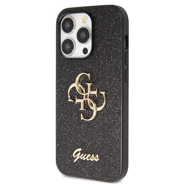Guess GUHCP14XHG4SGK iPhone 14 Pro Max 6,7" schwarz/schwarz hartcase Glitter Script Big 4G