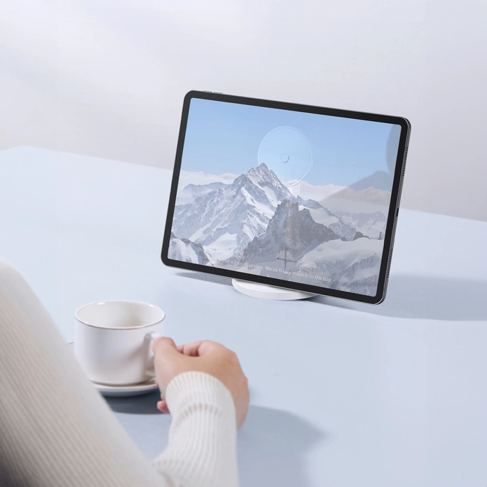 Magnetic Desktop Phone Stand Baseus MagPro (white)