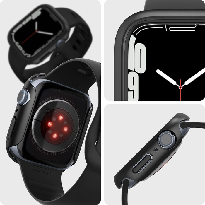 Pouzdro Apple Watch 7 ( SPIGEN ) Thin Fit černé Case