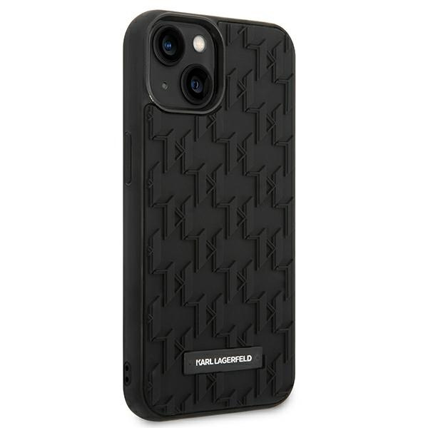 Hülle Karl Lagerfeld iPhone 14 Plus 6.7" hartcase schwarz/schwarz 3D Monogram
