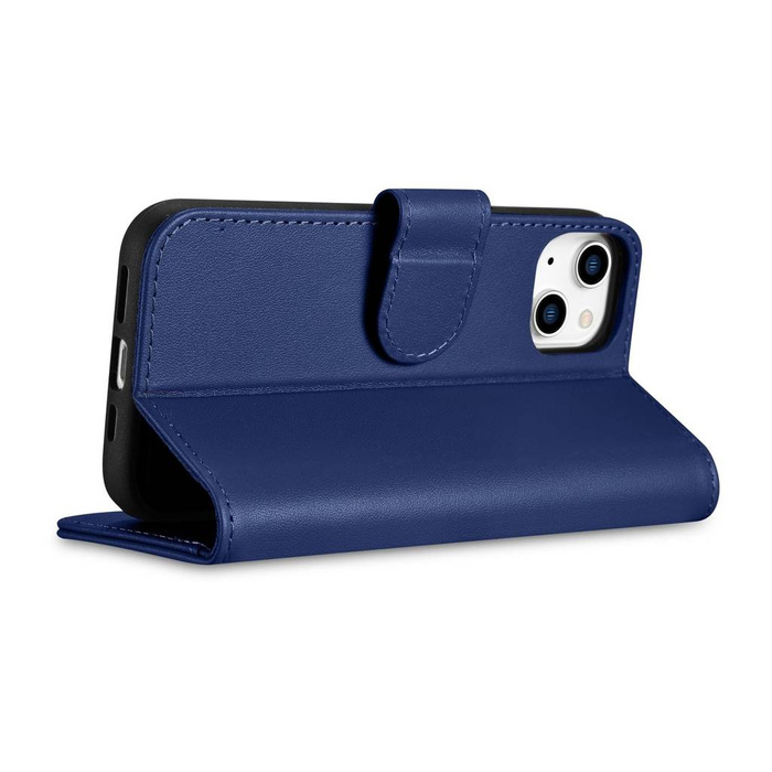 iCarer Wallet Case 2in1 iPhone 14 Plus Flip Leather Cover Anti-RFID azul (WMI14220727-BU)