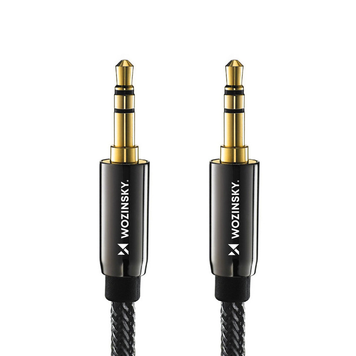 Wozinsky Universal-Mini-Klinkenkabel 2x AUX-Kabel 2 m schwarz