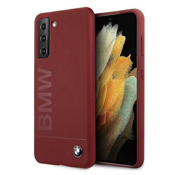 Coque BMW Samsung Galaxy S21 Silicone Signature Logo BMHCS21SSLBLRE Red Hardcase