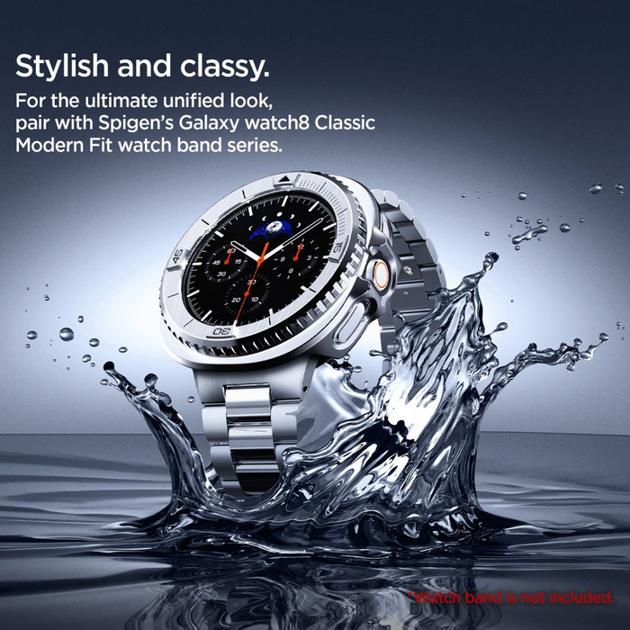 Spigen BISEL TUNE PRO PILOT SAMSUNG Galaxy Watch 8 CLASSIC (46 MM) PLATA