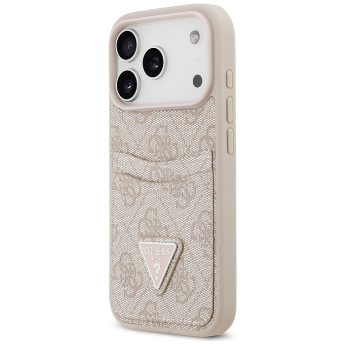 Etui Guess 4G Double Card Triangle do    iPhone 17 Pro różowy