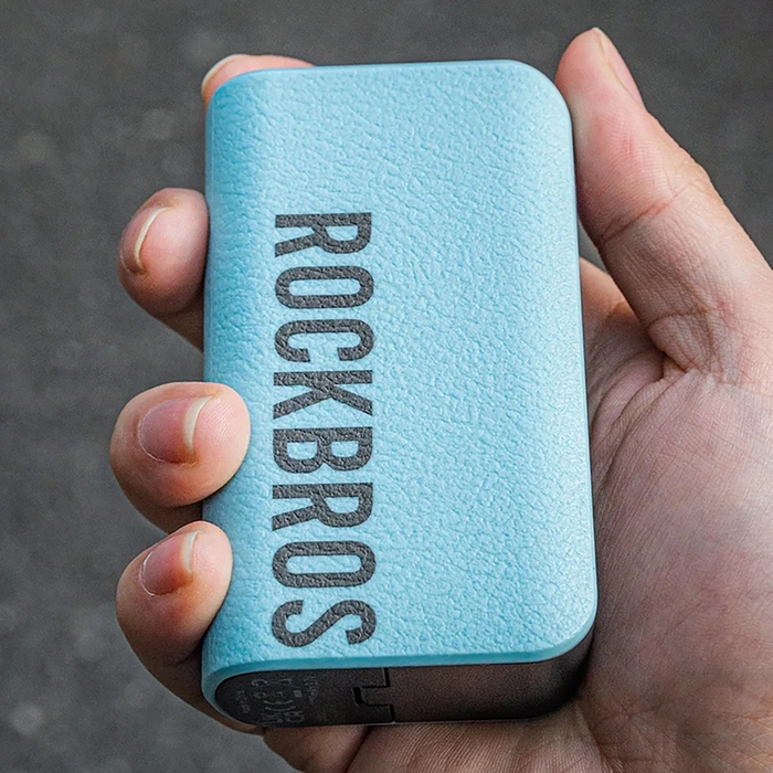 Rockbros 42520006001 elektrische Fahrradpumpe mit Digitalanzeige für Reifen/Bälle/Ballons – Blau