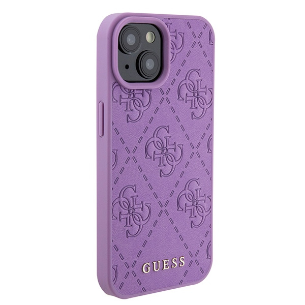 Coque Guess GUHCP15SP4EPMU iPhone 15 6.1" violet/mauve clair durcase Cuir 4G estampillé Case