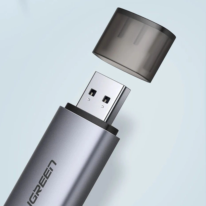 Ugreen CM185 50706 Lesegerät für SD-/Micro-SD-Karten auf USB-A 3.0/USB-C 3.0 – Grau