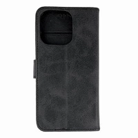 Leather Book Case für iPhone 16 Pro Max – Schwarz