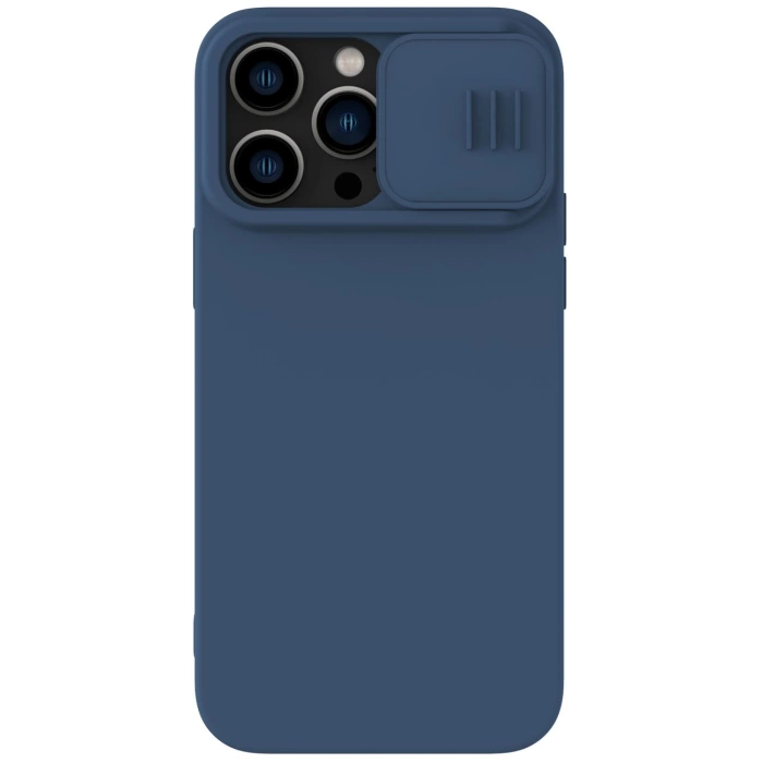 Etui Nillkin CamShield Magnetic Silicone Case etui iPhone 14 Pro Max magnetyczny MagSafe pokrowiec z osłoną na aparat niebieski