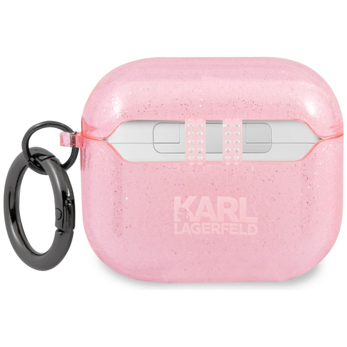 Case KARL LAGERFELD Apple AirPods 3 Glitter Choupette Pink Case