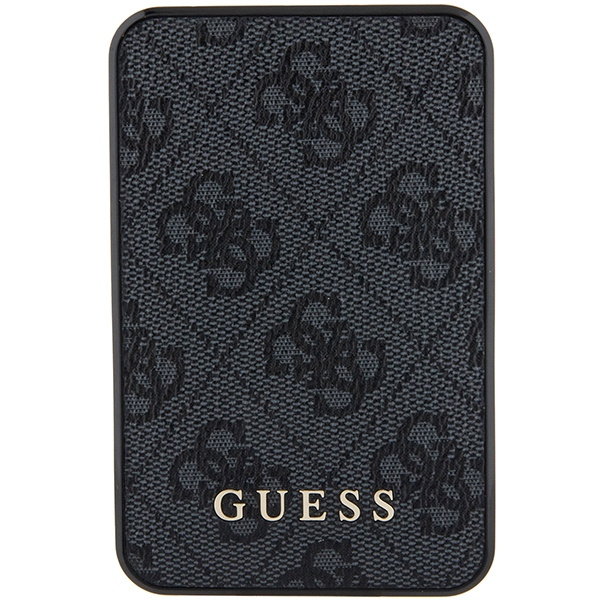 Guess Powerbank 15W GUPB5LP4GEGK 5000mAh black/black 4G Leather Metal Logo