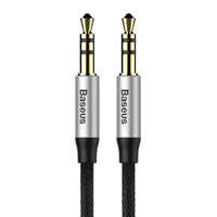 Câble audio AUX stéréo Baseus Yiven M30 mini-jack mâle 3,5 mm 1,5 m argent-noir (CAM30-CS1)