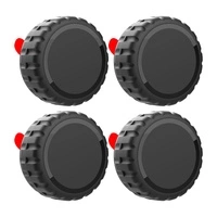 Apple AirTag Case, Screw-on, Waterproof, Self-Adhesive - Black - 4 pieces