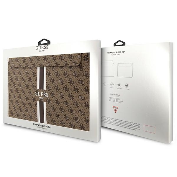 Guess Sleeve GUCS16P4RPSW 16" marrone/marrone 4G Strisce stampate