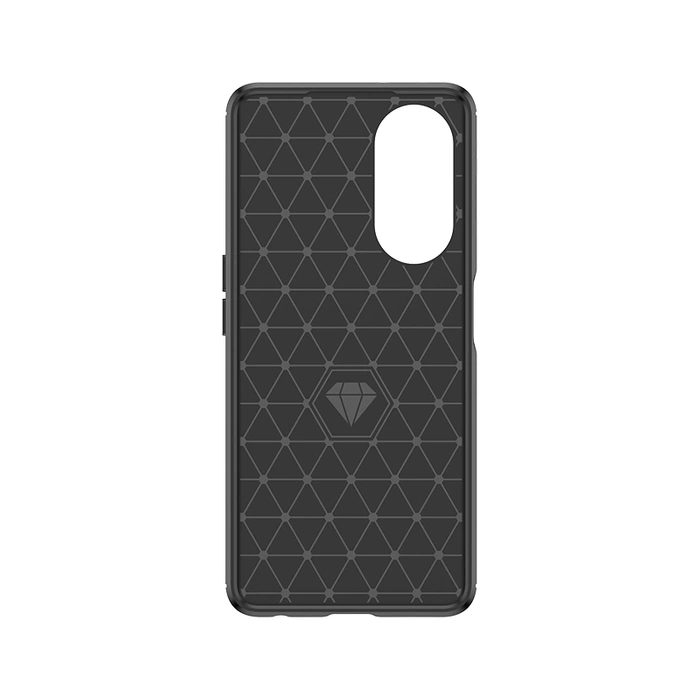 Ohebné pouzdro s karbonovým vzorem pro Oppo A98 5G Carbon Case - černé
