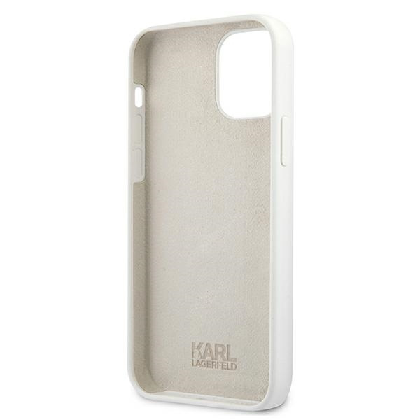 Cover KARL LAGERFELD Apple iPhone 12 Mini Silicone Karl's Head White Hardcase