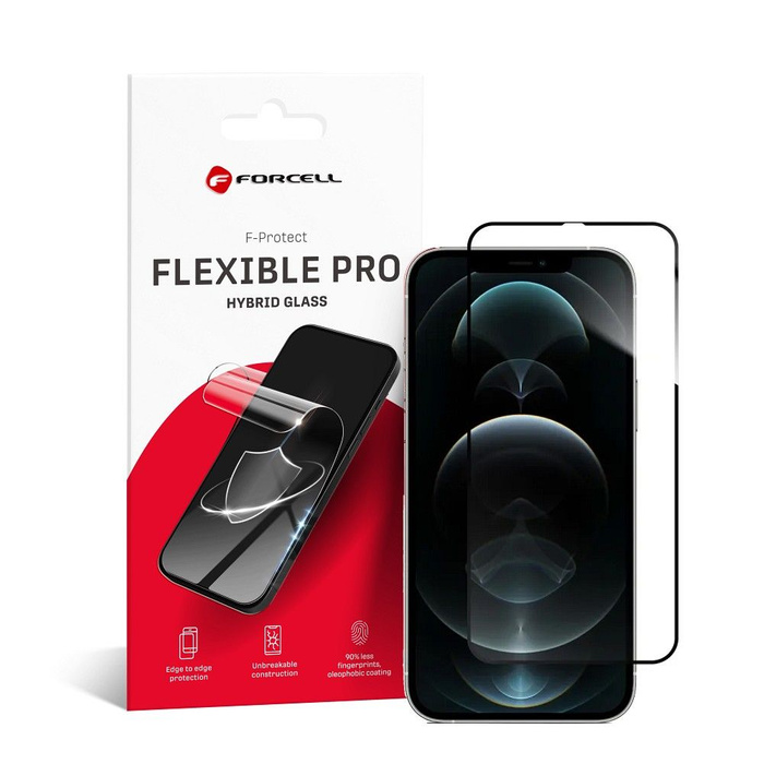 Szkło hybrydowe do iPhone XS MAX / 11 PRO MAX Forcell Flexible 5D czarne