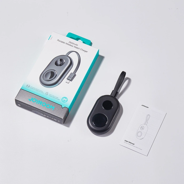 Powerbank z ładowaniem bezprzewodowym Joyroom JR-W09 3W z kablem USB-C do Apple Watch  - czarny