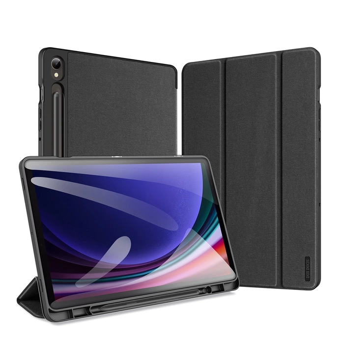 Coque Samsung Galaxy Tab S9 FE Dux Ducis Domo avec support - noire