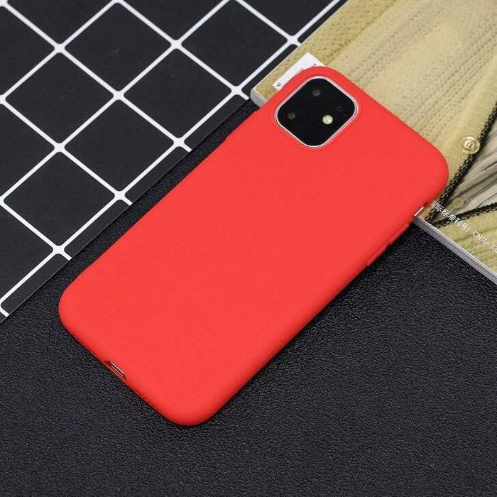 Custodia in silicone Cover flessibile in silicone per iPhone 11 Pro rossa