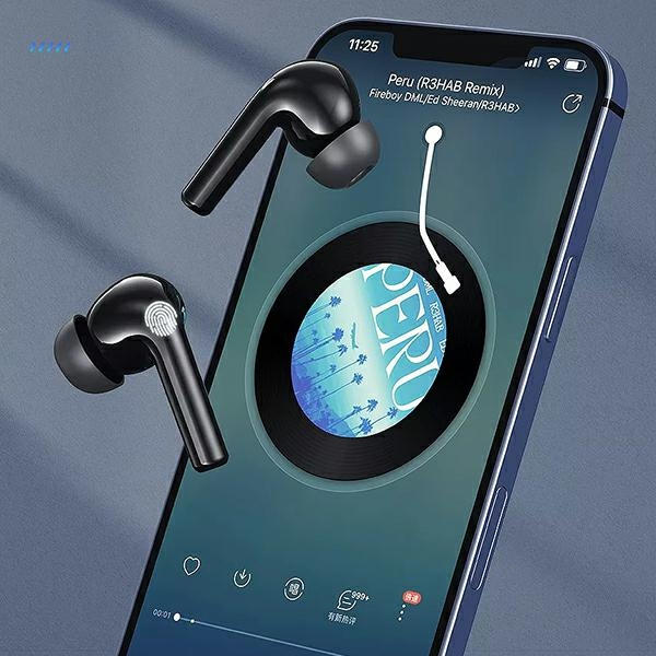 AWEI headphones Bluetooth 5.3 T1 Pro + docking station black/black