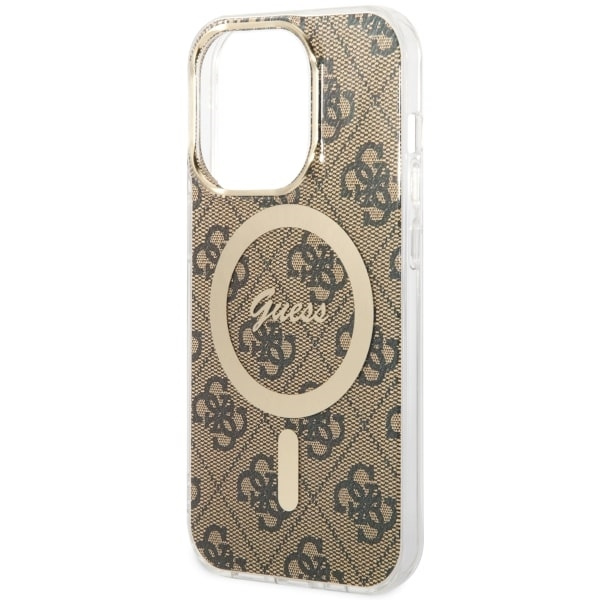 Cover Guess GUHMP14LH4STW iPhone 14 Pro 6.1" marrone/marrone rigidocase 4G MagSafe Case
