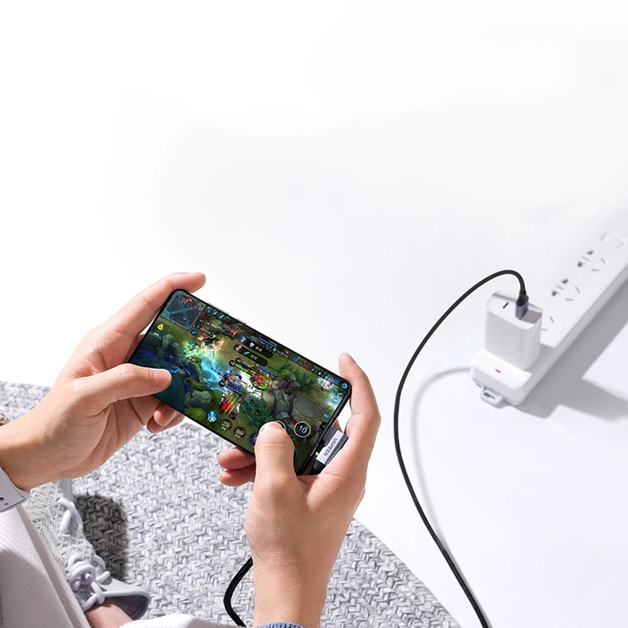 USB-USB-C kábel, ferde UGREEN US385, 3A, 1m (fekete)