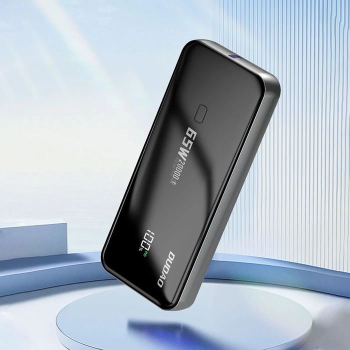 Dudao K65 Powerbank mit USB-A/USB-C-Display 20000 mAh 65 W – Schwarz