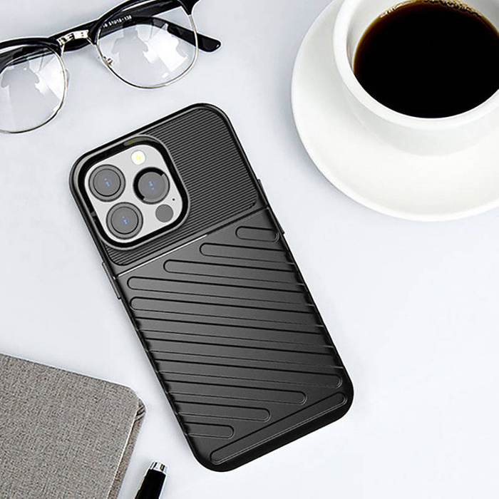 Thunder Case Flexibel Robuste Panzer Handyhülle TPU Schutzhülle für iPhone 13 Pro schwarz