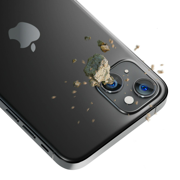 3mk Lens Protection Pro iPhone 14 Max 6.7" graphite/graphite Protection for camera lens with mounting frame 1pc.