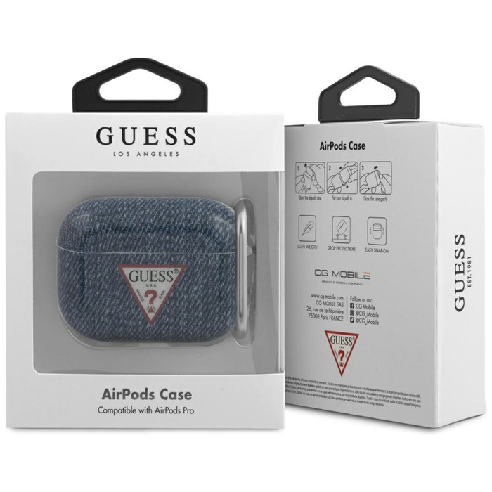 Case GUESS Apple AirPods Pro Cover Jeans Collection Navy blue Case