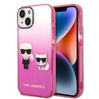 Karl Lagerfeld KLHCP14MTGKCP iPhone 14 Plus 6,7" hartcase rosa/rosa Farbverlauf Ikonik Karl & Choupette