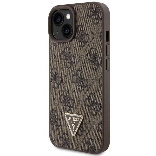 Case Guess GUHCP15MP4TDSCPW iPhone 15 Plus 6.7" brown/brown hardcase Crossbody 4G Metal Logo Case