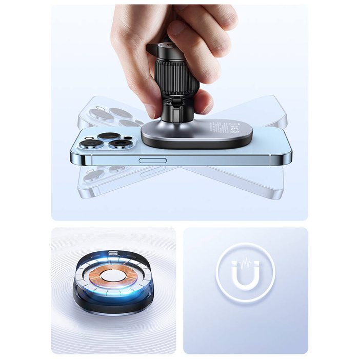 Nabíjačka indukcia 2v1 MagSafe Ugreen CD345 pre kokpit/sklo/vetranie auta - čierna