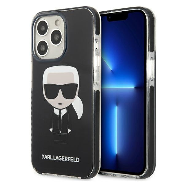 Hülle KARL LAGERFELD Apple iPhone 13 13 Pro Iconik Karl Schwarz Hartcase